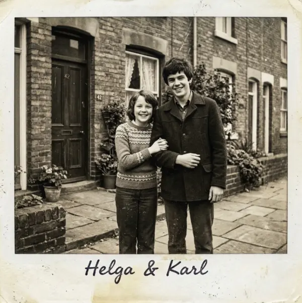 Helga und ihr Bruder Karl, etwa 1959